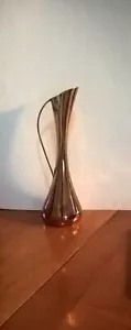 Leonard Japan brocca Ewer tono oro 7" vaso bocciolo metà secolo arte moderna metallo - Foto 1 di 16