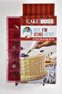 CAKE BOSS DECORATING TOOLS 24- PIECE ADVANCED DECORATING TIP SET - Picture 1 of 6