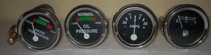 Massey Ferguson Temp, Oil Pr (Male), Fuel, Ampere Gauge Set TE20,T020,T030,50++ - Picture 1 of 2