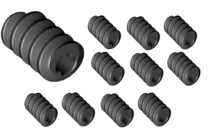 ☀️NEW LEGO 10x BLACK Technic, Gear Worm Screw, Long, Axle Opening Type II - Picture 1 of 2