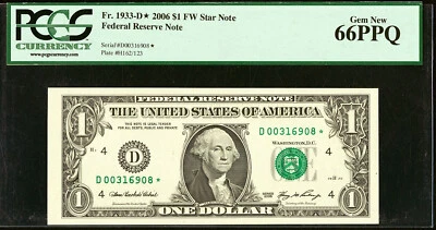 *STAR* 2006 $1 Cleveland FRN Superb Gem New PCGS 66 PPQ Fr 1933-D* KEY - Image 1 of 2