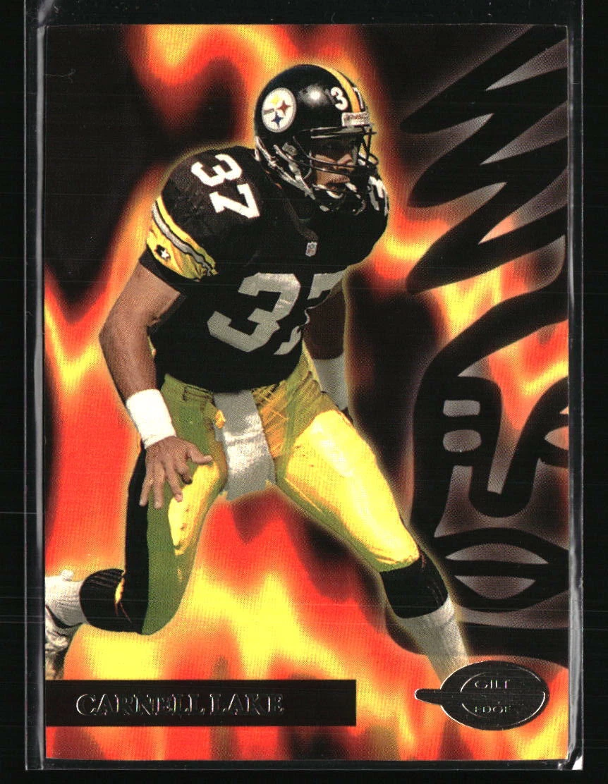 Carnell Lake 1996 Topps Gilt Edge #22 Football Card