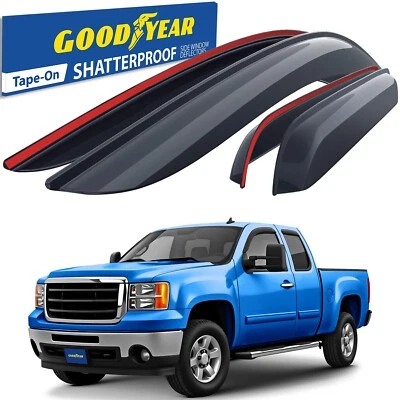 Parasoles para lluvia protectores de lluvia para GMC Sierra 2500HD/3500HD 2007-2014 cabina extendida Foto 1 de 4