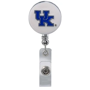 Nuevo soporte de carrete Kentucky Wildcats blanco retráctil para identificación de trabajo. NCAA - Imagen 1 de 2