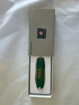 Navaja de Bolsillo Victorinox Swiss Army - Promo Paxil Pharma - Nueva en Caja - 8 usos Foto 1 de 4