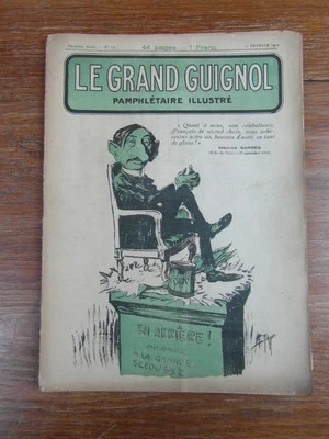 Revue LE GRAND GUIGNOL PAMPHLETAIRE ILLUSTRE No 10 (11 Janv.1922) Maurice Barrès - Photo 1/2
