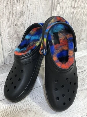 CROCS forrado CLASSIC LINED SPRAY DYE ZUECO black multi Foto 1 de 4