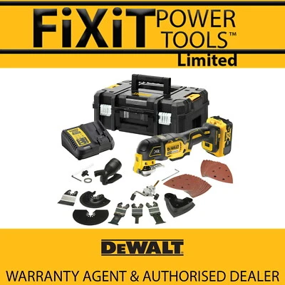 DeWalt DCS356P1 18v XR Brushless 3 Speed Multi Tool +35 Accs & Tstak 1x5ah Bat R - Image 1 of 4