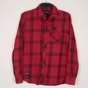 Fox Racing Herren rot kariert Karo Taschen Langarm Flanellhemd Small - Bild 1 von 13