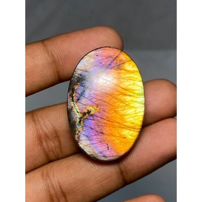 Natural Multi Purple Labradorite Cabochon Loose Gemstone 56.80Ct. 36x27x7mm - Image 1 of 4