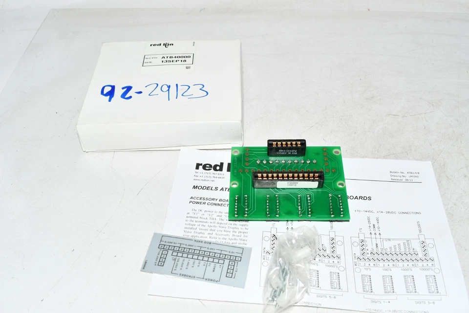NEW Red Lion Controls ATB40000 ACC BOARD, W/O T BLK FOR 24 BCD INPUTS - Image 1 of 4
