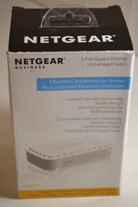 NETGEAR GS605 5-Port Gigabit Ethernet Unmanaged Switch White - Picture 1 of 5
