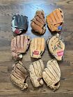 Baseball Glove lot of 9 Jeter Ted Williams Seaver Yaz Rawlings Ventura Vintage