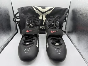 MENS NIKE SIZE 10 TEAM-CODE D 3/4 CLEATS 315771-011 BLACK FOOTBALL CLEATS - Picture 1 of 9