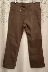 Jeans elasticizzati marroni vintage Levi's da uomo con Skosh più comodi taglia 38x30 - Foto 1 di 4