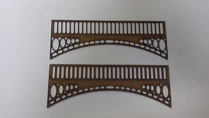 Laser Cut Model Railway Victorian Iron Type Bridge Sides 2mm MDF Various Sizes  - Picture 1 of 3
