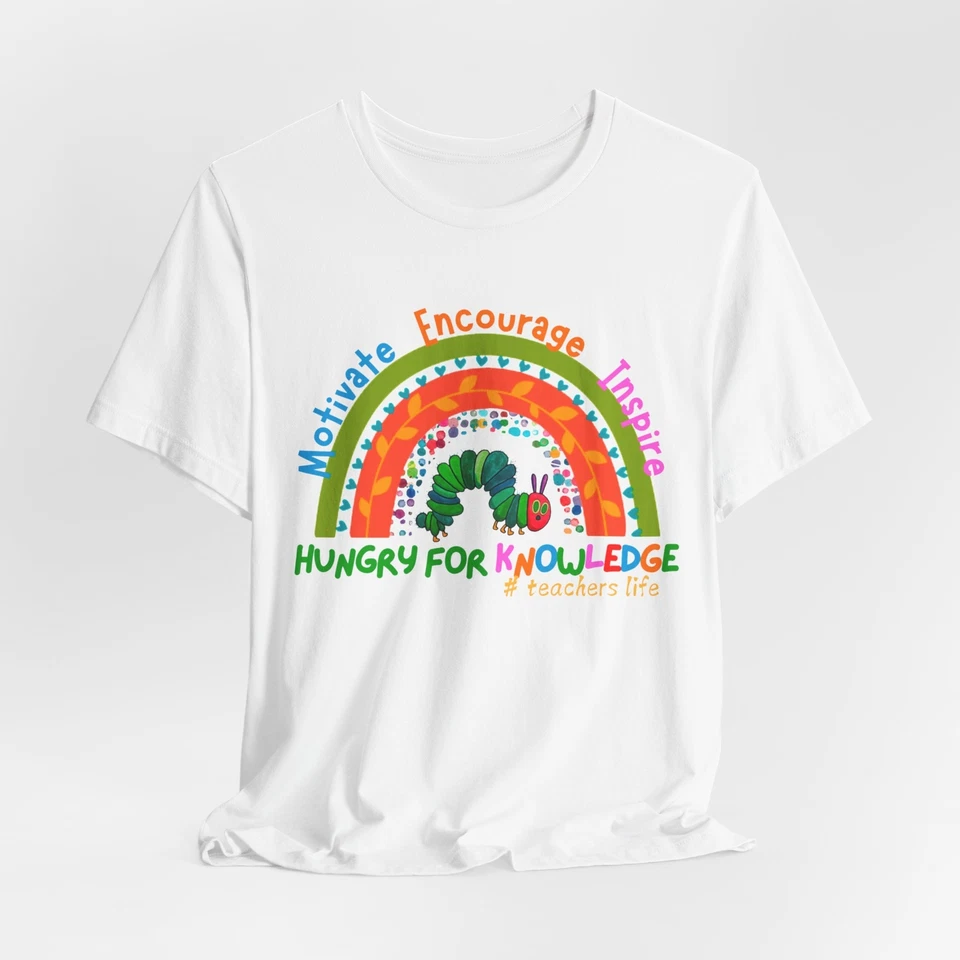 Camiseta Boho Rainbow Teacher, Lona Bella, Tallas S - 3XL, 10 opciones de color Foto 1 de 1