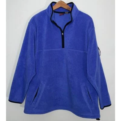 Pullover polar ProSpirit con cremallera en cuarto - para hombre talla XL - gran color periwinkle Foto 1 de 4