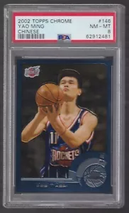 2002-03 Topps Chrome #146B Yao Ming RC/Chinese PSA 8 Near Mint Mint 2481 - Foto 1 di 2