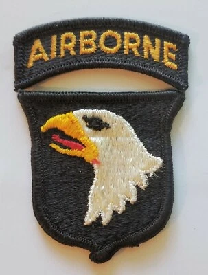 US ARMY 101ST AIRBORNE DIVISION WITH AIRBORNE TAB PATCH - US GOV'T ISSUE USGI! - Image 1 of 2