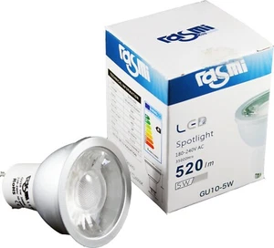Rasmi GU10 Energy- saving 5w LED bulb 520 lumens 3000K in packs of 10/20/50/100 - Picture 1 of 6