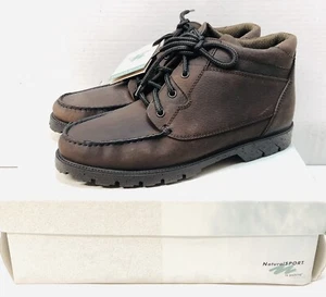 Natural Sport Boots Womens 11 W Open Road Moc Ankle Boot 715A15 Brown Leather - Picture 1 of 10