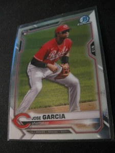 JOSE GARCIA 2021 Bowman Chrome #14 Cincinnati Reds Rookie RC - Picture 1 of 2