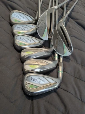 Good Women's Left Taylormade Kalea iron,hybrid combo set.4,5 hybrids.6-SW.ladies - Image 1 of 4