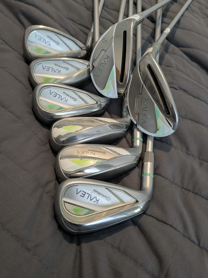 Good Women's Left Taylormade Kalea iron,hybrid combo set.4,5 hybrids.6-SW.ladies - Image 1 of 4