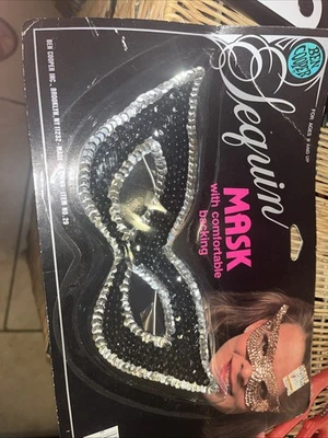 Sequin Costume Mask  - Image 1 of 2