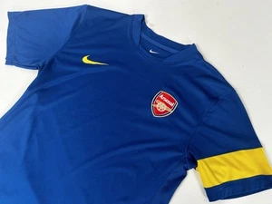 Nike Dri-Fit Arsenal F.C. Blue Soccer Jersey Training Shirt Men’s Medium - Picture 1 of 9