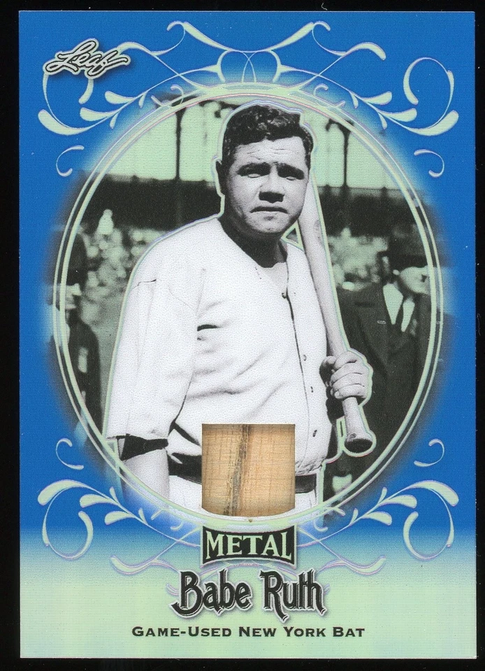 2019 Leaf Metal Babe Ruth Game Used Bat Relic Memorabilia Card 6/8 SB28 - Image 1 of 2