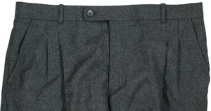 Pantalones pantalones pantalones de lana 100 % franela gris carbón a medida para hombre 32 - Imagen 1 de 7