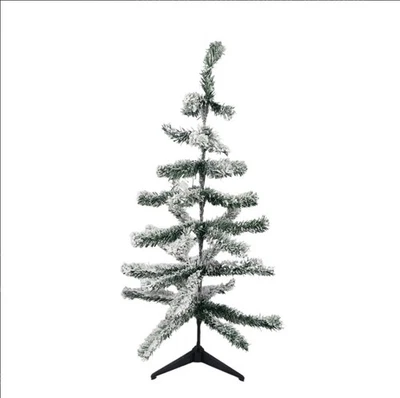 Mini 16” Flocked Artificial Christmas Tree Tabletop Snow Frosted Pine with Stand - Image 1 of 3