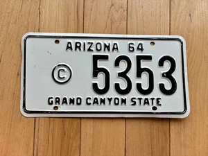 1964 Arizona County License Plate - Picture 1 of 4