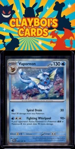 Vaporeon SV: Prismatic Evolutions Pokémon 022/131 Holo Rare NM+ - Picture 1 of 2