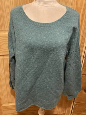 Suéter Soft Surroundings Azul 100% Cachemira Mujer Talla Grande ~ Usado en Excelente Condición Foto 1 de 4