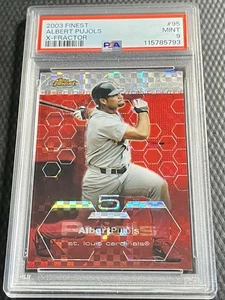 2003 Albert Pujols Cardinals 73/99 PSA 9 Topps Chrome X-Fractor #95 - Mint - Picture 1 of 3