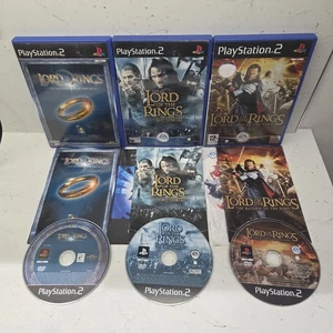 Der Herr der Ringe Trilogie Playstation 2 3 Spiele komplett mit Handbuch PS2 PAL - Bild 1 von 12