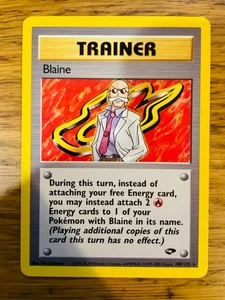 Blaine Trainer (100/132) Raro Gimnasio Desafío Set Tarjeta Pokémon! ¡P&P GRATIS! - Imagen 1 de 19