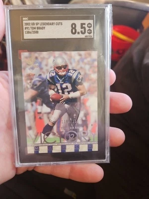 2002 SP Legendary Cuts - Victory Tom Brady #91  1386/2500 Sgc 8.5 - Image 1 of 2