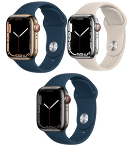 Apple Watch Series 7 45mm (GPS + Cellular) Stainless Steel Case - Excellent - Picture 1 of 15