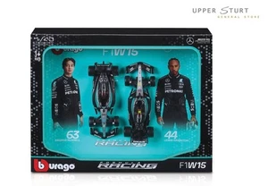 Bburago F1 Gift Set 1:43 2024 Mercedes AMG W15 2 piece Gift Pk EXPERT PACKAGING - Picture 1 of 1