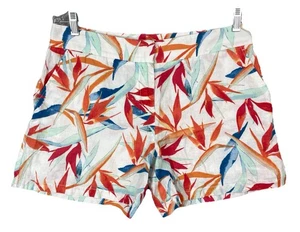Tommy Bahama Mujer 8 Palmas del Paraíso 5 Pulgadas 100% Lino Pantalones Cortos Tropicales Informales - Imagen 1 de 11