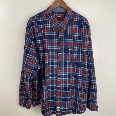 IZOD Heritage Tartan Shirt Men 2XLT Tall XXL Multicolor Plaid Long Sleeve Button - Image 1 of 4