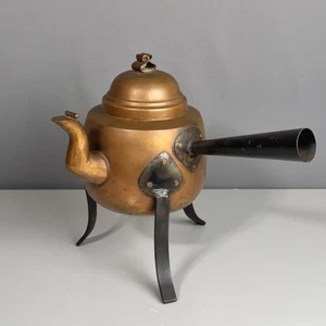 R.L. Bollitore treppiede rame Redin Svezia con gambe in ferro interno stagnato - Foto 1 di 22