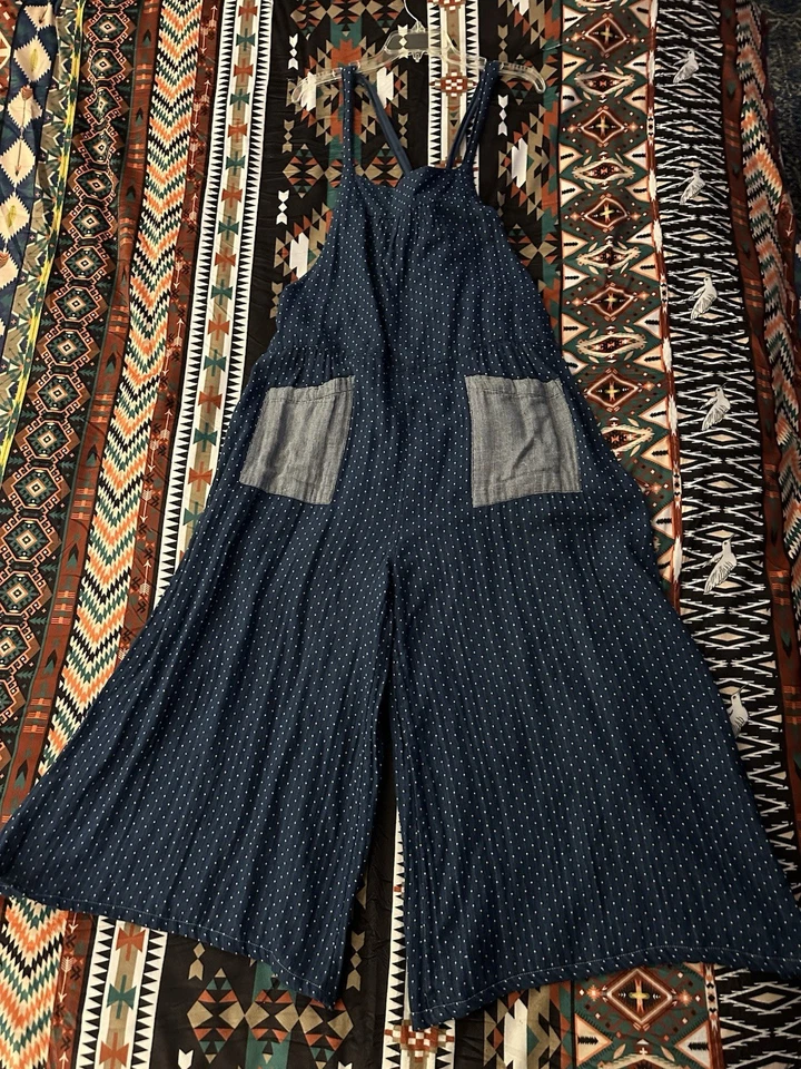 Natural Life ✨ Mono Dakota Corbata, Gasa, Azul Marino, Lunares, XL  Foto 1 de 3