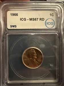 1966 SMS 1C Lincoln Memorial Cent ICG MS 67 RD - Picture 1 of 4