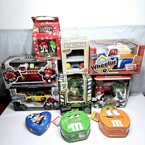 Lot Of 10 M&M's Collectibles Figures ~ Crystal Ball Rockin Cafe Fire Dep Truck - Picture 1 of 10