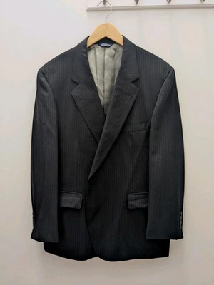 Cricketeer Men's Blazer Size 46 Navy Blue Pinstripe Wool Sport Jacket - Image 1 of 4